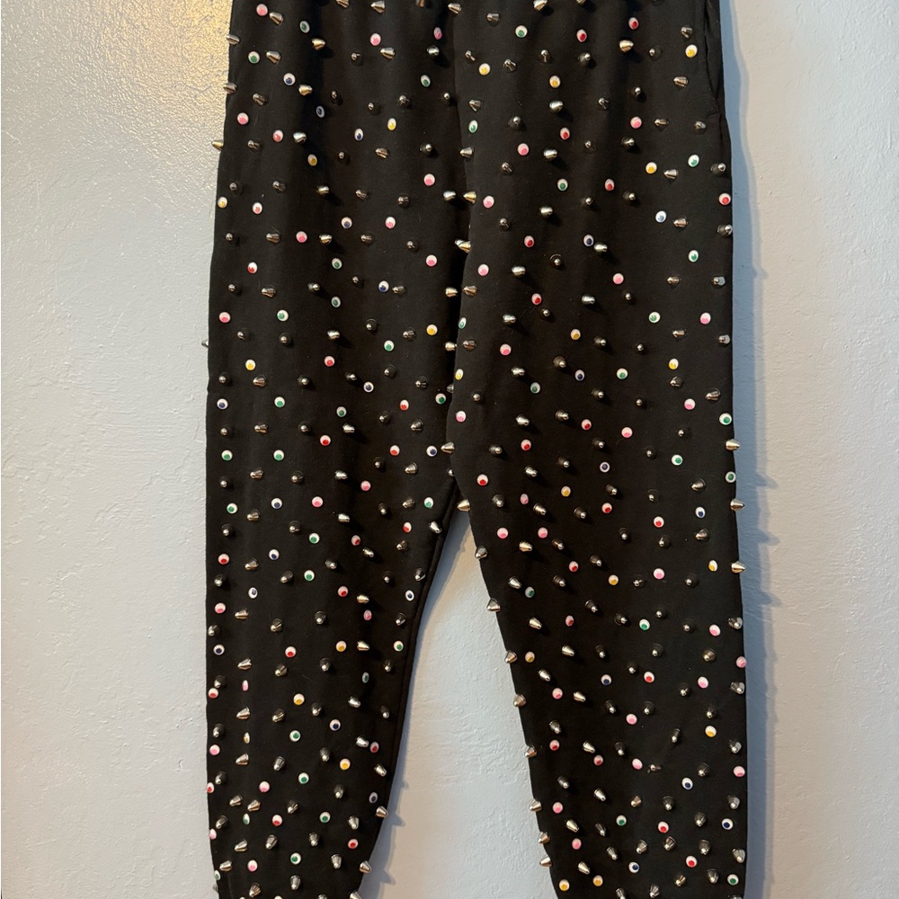 💕 Studmuffin NYC Studded Sweatpants with Colorful Googley Eyes 💕 3/$30 SALE!